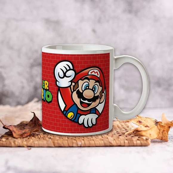 Game On Super Mario Bros Bricks 11 oz. Ceramic Mug for Coffee, Cocoa & Tea - NWT - Picture 1 of 9